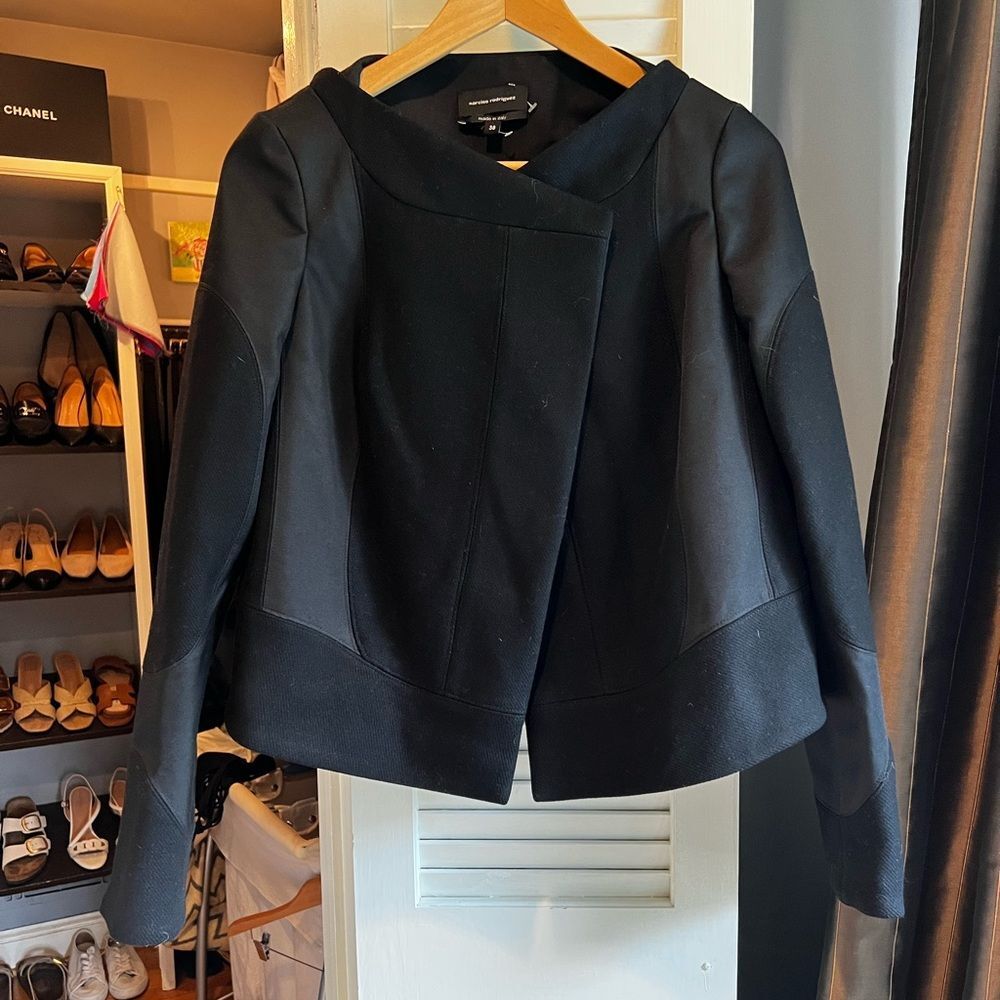 Narcisco Rodriguez Crop Black Lady Jacket